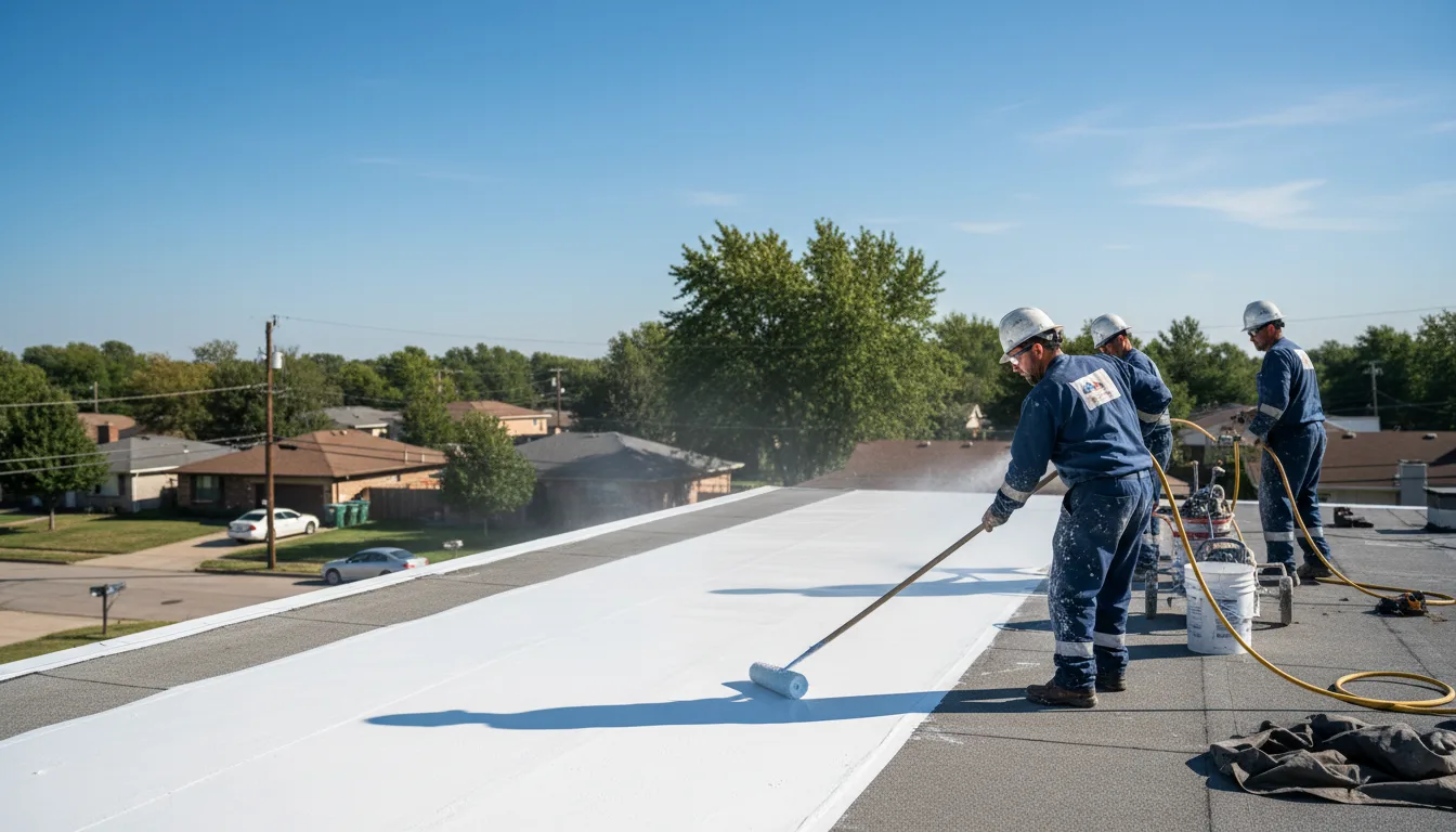 Commercial roof coating in Farmville, VA near me